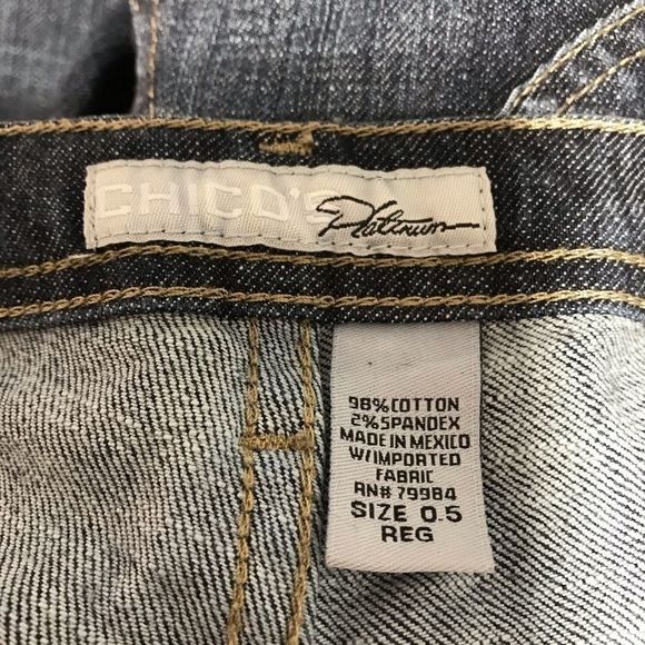 Chico’s Platinum Denim Regular Jeans Size 4 - Picture 3 of 4